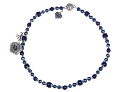 Midnight Pearl Charm Necklace