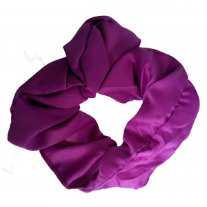 Purple Satin Style Scrunchie Hair Bobble