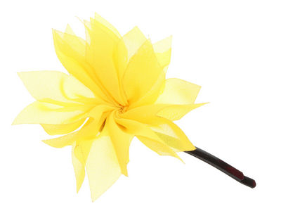 Yellow Organza Flower Hair Slide