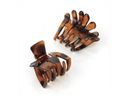 Tort Brown Plastic Hair Claw Clamp Clips