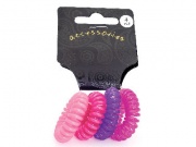 Mini Pink Telephone Cord Scrunchie Hair Bobbles