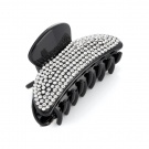 Black Crystal Studded Curved Claw Clip