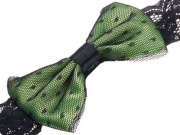 Lime Bow and Net Head Band
