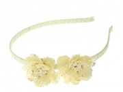 Cream Pearlised Flower Headband