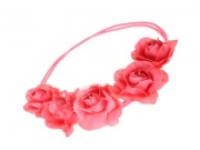 Bright Pink Garland Double Elastic Head Band