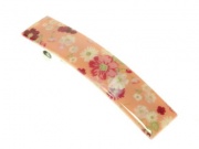 Peach Ditsy Floral French Clip Barrette