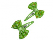 Green Flower Bow Hair Clip Bendies