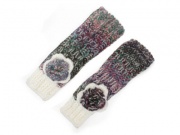 Winter Chunky Knit Nina Handwarmers - Purple Mix