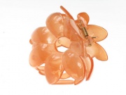 Orange Flower Hair Clamp Clip