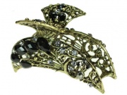 Black Vintage Peacock Claw Clamp