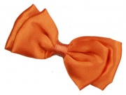 Orange Satin Bow Hair Clamp Clip