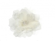 Cream Large Shimmer Flower Hair Clip