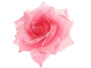 Pink Rose Flower Hair Clip