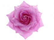 Lilac Rose Flower Hair Clip