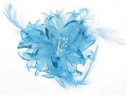 Small Blue Glitter Flower Hair Clip