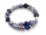 Fiorelli Purple Double Row Multi Bead Bracelet