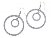 Crystal Double Ring Earrings
