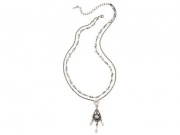 Clear Double Row Crystal Necklace