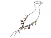 Crystal Charm Drop Necklace