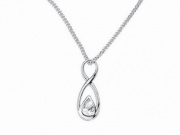 Clear CZ Figure of Eight Pendant