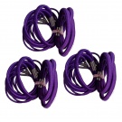 3 Packs of Purple Mixed School Hair Elastics
