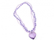 Girls Purple Heart Necklace