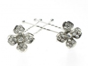Crystal Floral Hair Pins
