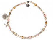 Pink Pearl Charm Necklace