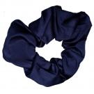 Navy Blue Satin Style Scrunchie Hair Bobble